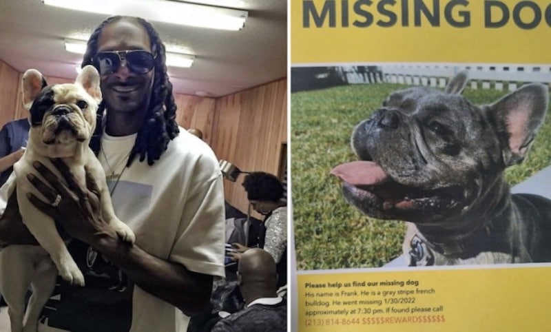Snoop Dogg récompense un couple qui a rendu son bouledogue français perdu