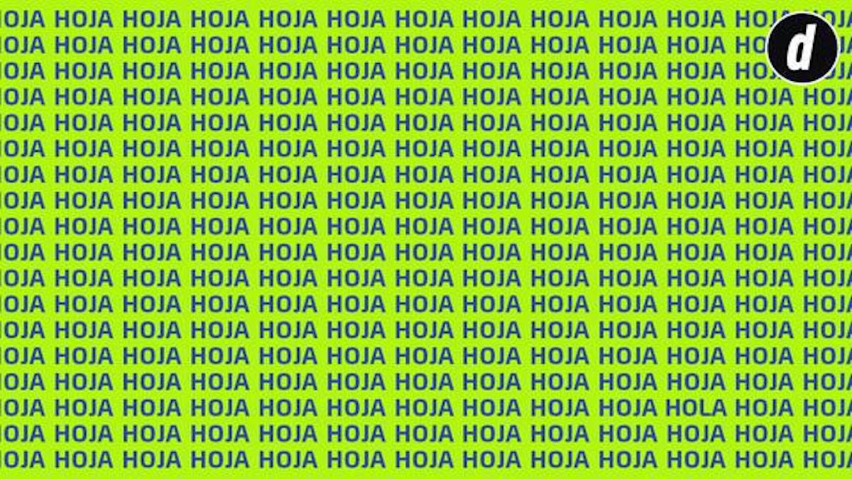 Énigme visuel : trouver le mot “hola” en 10 secondes, 98% d'entre eux n'y sont pas parvenus.