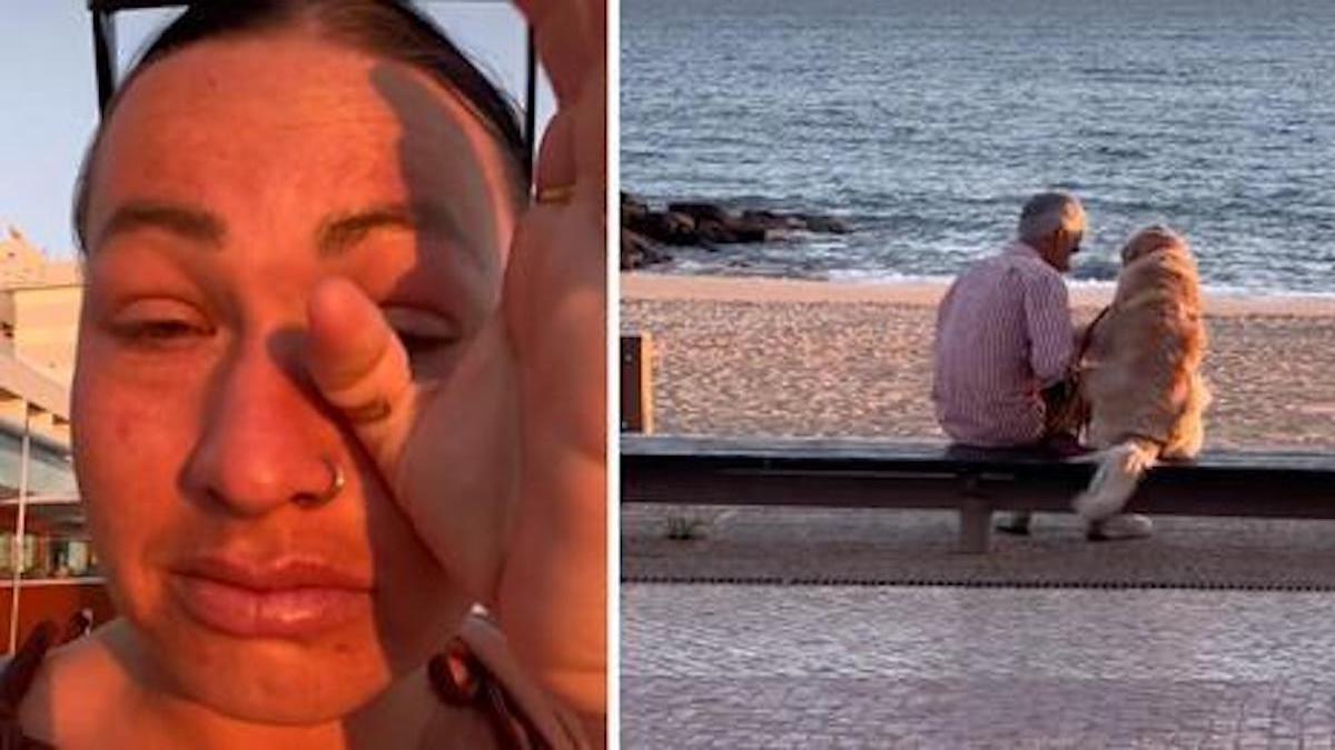 Elle voit un homme avec son chien sur la plage, ce qu’il lui fait bouleverse la Toile