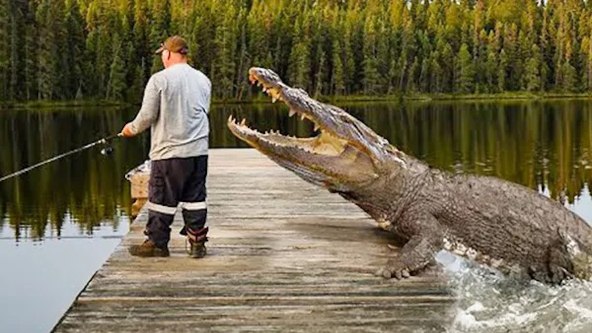 Un crocodile demande de l'aide à un pêcheur, la raison le surprend !