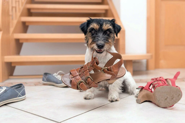 Les raisons pour lesquelles les chiens adorent mâcher vos chaussures selon les experts