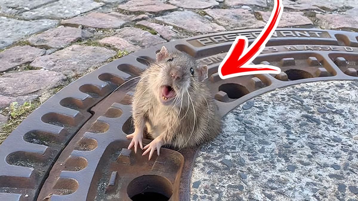 Ce rat énorme est coincé dans une canalisation, il pensait que personne ne l’aiderait