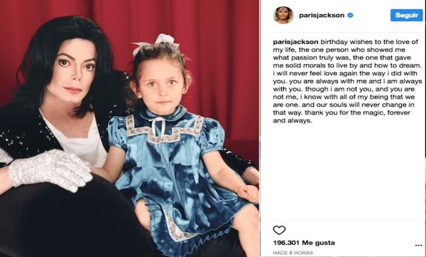 Paris Jackson envoie une onde de choc de félicitations à son père, Michael Jackson
