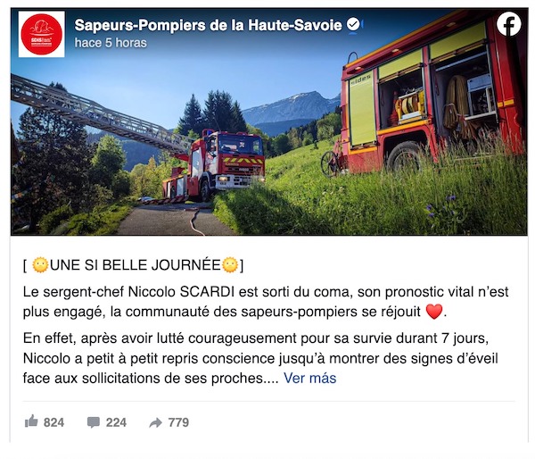 Rodéo urbain à Évian-les-Bains : le pompier volontaire est sorti du coma et son état n'est plus critique, selon sa brigade