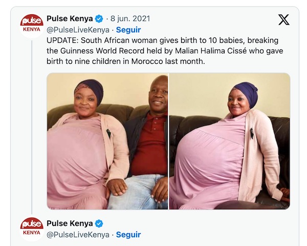 Une femme a donné naissance à dix bébés en un seul accouchement, établissant ainsi un record du monde