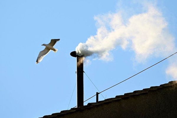 Une fumée blanche s'échappe de la cheminée du Vatican : le conclave a élu le nouveau pape