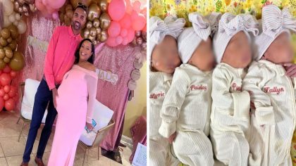Un couple a eu des quadruplés qui sont en fait deux paires de jumeaux, un événement historique