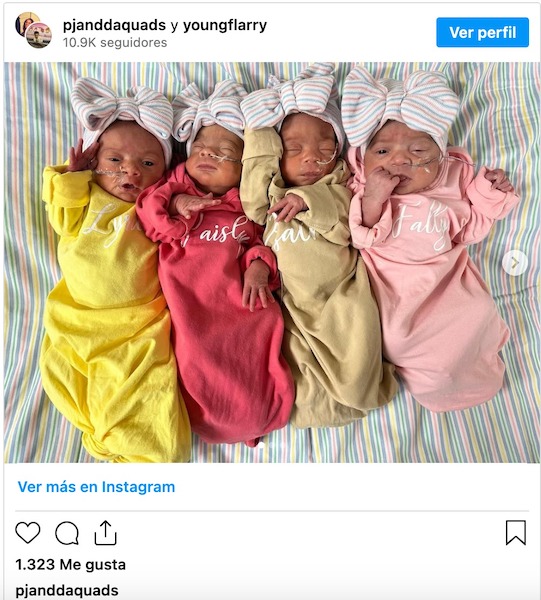 Un couple a eu des quadruplés qui sont en fait deux paires de jumeaux, un événement historique