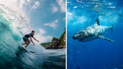 Un homme surfait sur une plage de Floride lorsqu'un requin l'a soudainement attaqué
