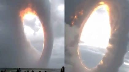 Un anneau de feu dans le ciel laisse les gens sans voix