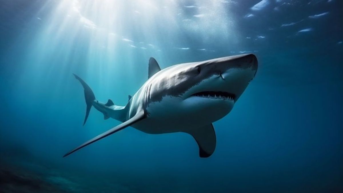 Un homme aide un requin à retourner à la mer, mais les choses finissent mal