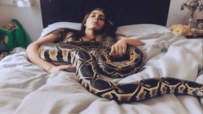 Une femme dormait avec son python toutes les nuits, mais ce que le vétérinaire a découvert l'a laissée sans voix